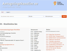 Tablet Screenshot of antagningskanslier.se